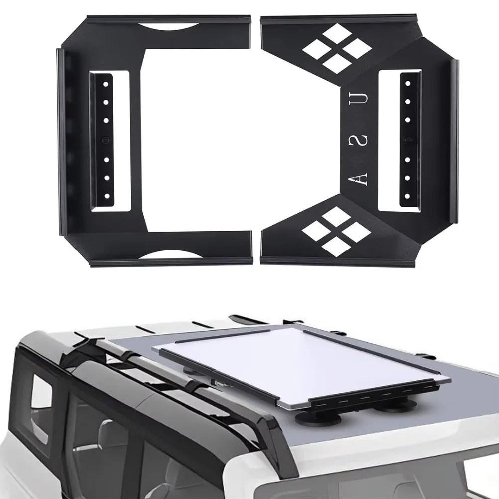 Heavy-duty all-metal flat roof mount kit, perfectly compatible with Starlink Gen3 satellite dish.