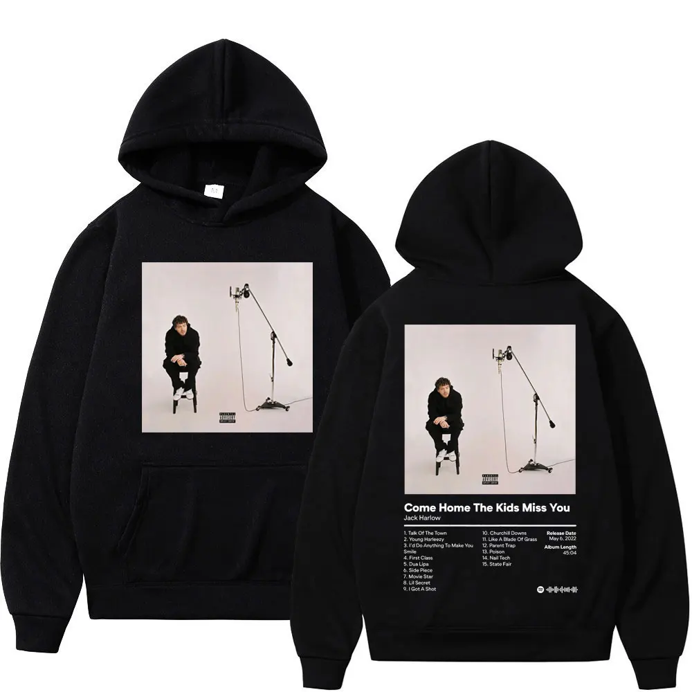 Rapper Jack Harlow Music Album Print Hoodies Men's Women's Fashion Hip Hop Oversized Sweatshirts High Quality Fleece Pullovers