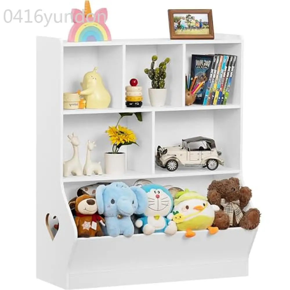 

Kids 3 Tier Toy Storage Organizer Bookcase Cubby Shelf Cabinet Playroom Bedroom Waterproof Durable Scratch Resistant Wood Panel