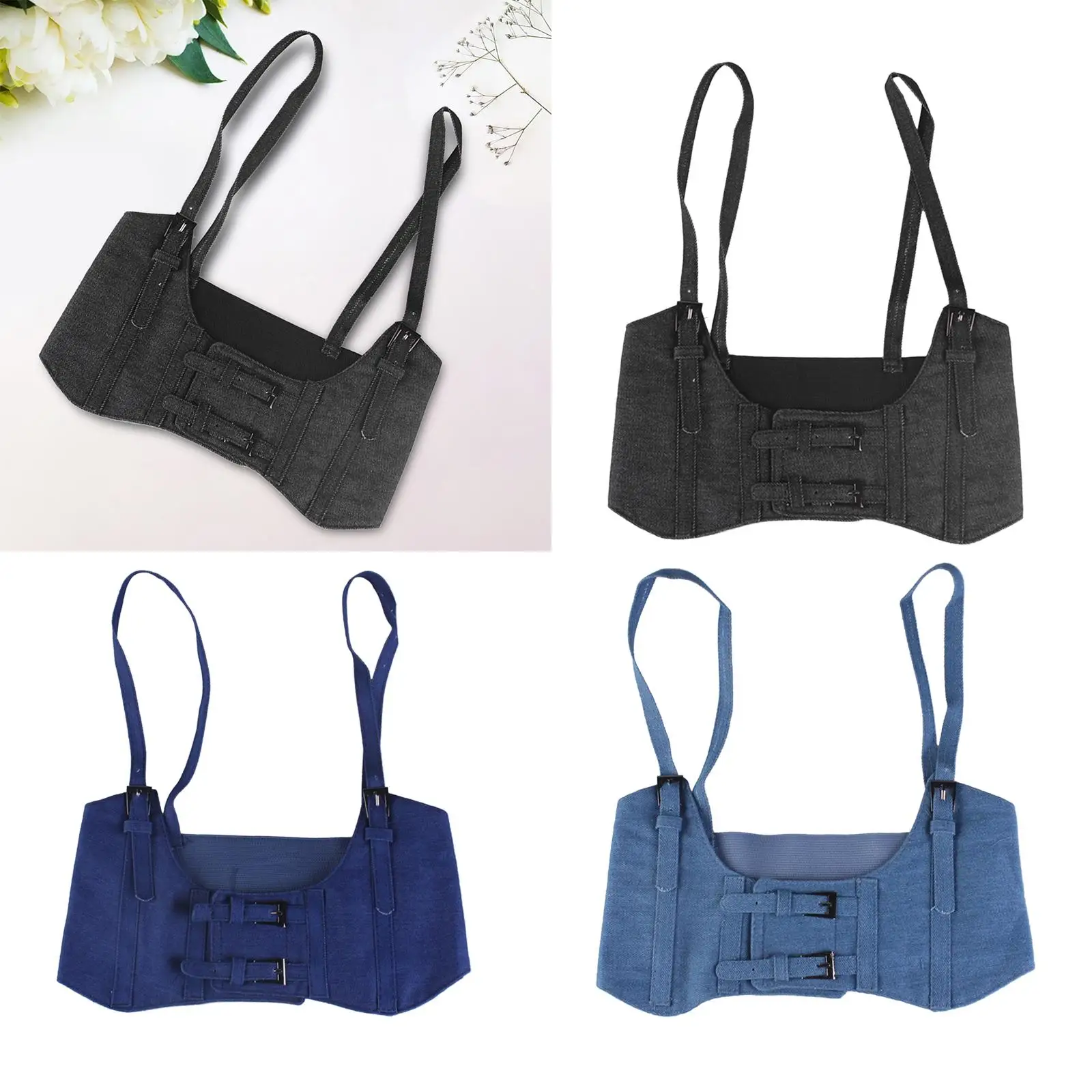 Corset Belt for Women, Fashionable Artificial Leather Waist Belt, Shoulder