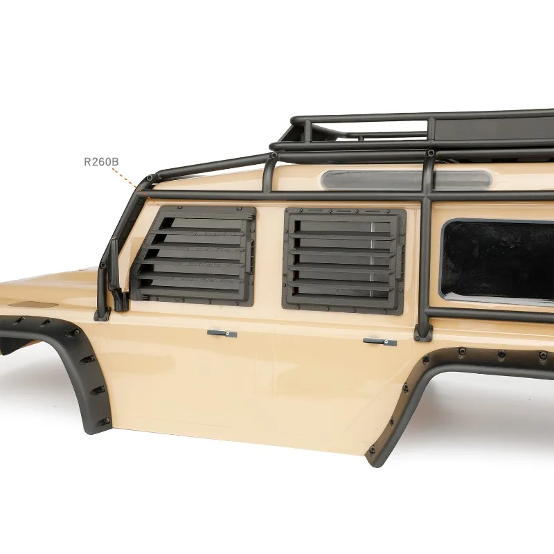 Ochrona przednich drzwi, okna i kratki wlotowej WBRC do samochodu RC Crawler 1/10 TRX-4 Defender, ulepszone akcesoria