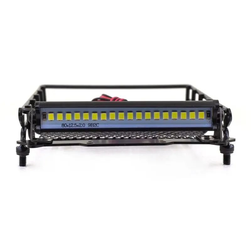 Excellent-2X For MN D90 D91 MN90 MN99S 1/12 RC Car Upgrade Parts Metal Luggage Carrier Tray Roof Rack With LED Light Accessories