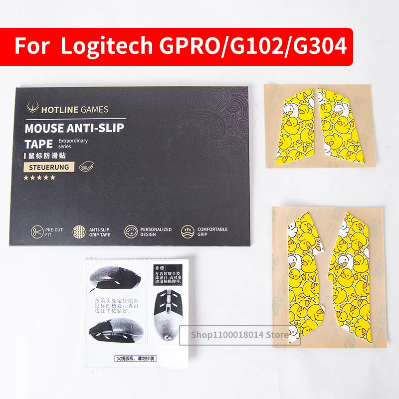 1 Pack Originele Hotline Games Kleurrijke Muis Grip Tape Compatibel Met Logitech G102 Gpro G304 Gaming Muis Anti-Slip tape