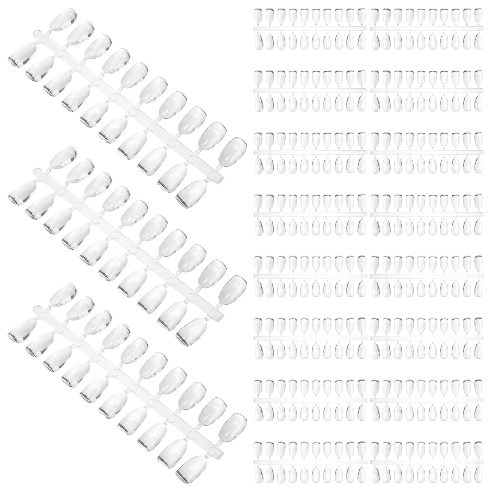 

200pcs Nail Polish Color Display Boards Transparent Material Lightweight Durable Nail Art Practice Tools Salon Supplies For