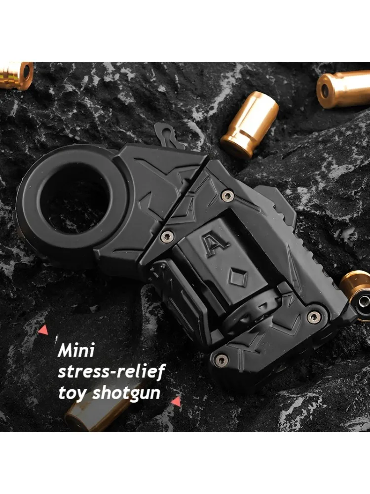 Nouveauté Fidget Toy alliage Mini coquille pistolet à éjection main Spinner amusant soulagement du stress plusieurs Modes cadeau d'anniversaire de noël pour les garçons