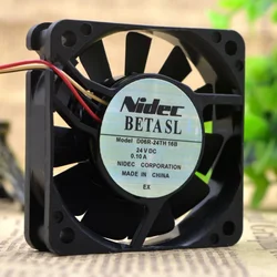 New Cooling Fan For Nidec D06R-24TH 16B 24V 0.10A 3-wire Converter Cooler Fan 6CM 6015 60×60×15mm