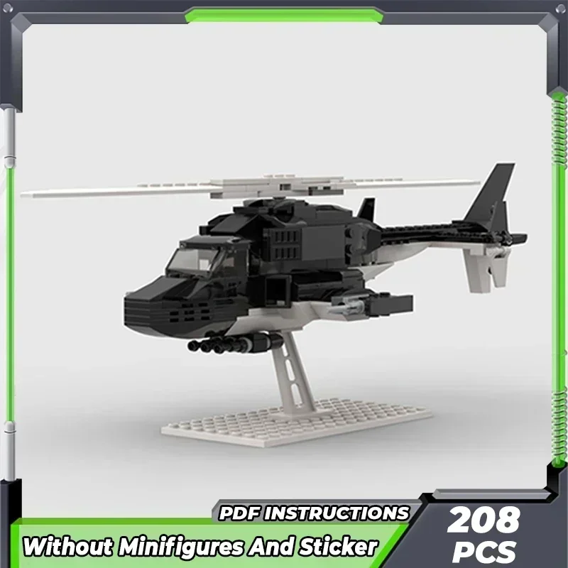 

Moc Building Bricks Military Model Special Ops Helicopter Air Wolf Technology Modular Blocks Gifts Christmas Toys DIY Assembly