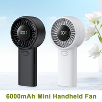 Portable Fan USB Mini Handheld Fan 6000mAh Rechargeable Portable Hand Fans 5 Speed Mini Personal Small Fan for Outdoor Travel