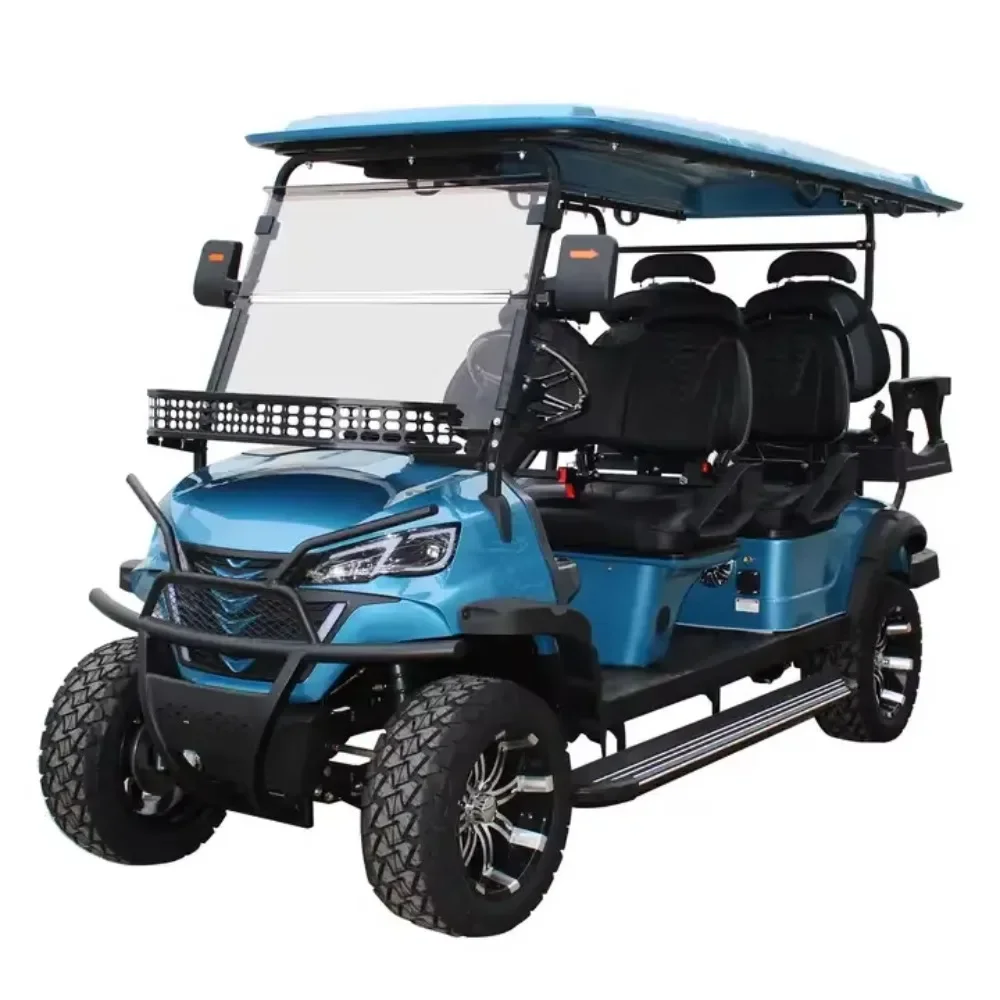 Golf Cart, 48V Li-ion Battery Electric Multifunctional Six-Seater, Hunting Cart, Golf Cart Accessories for Golf Courses