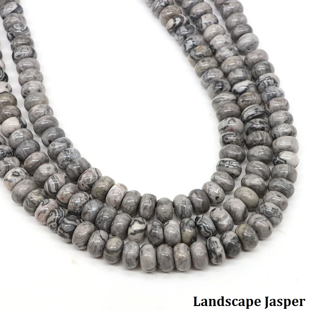5x8mm Rondelle Vorm Natuursteen Kralen Amethist Agaat Jades Quartz Platte Ronde Spacer Bead Voor Sieraden Maken DIY Armbanden