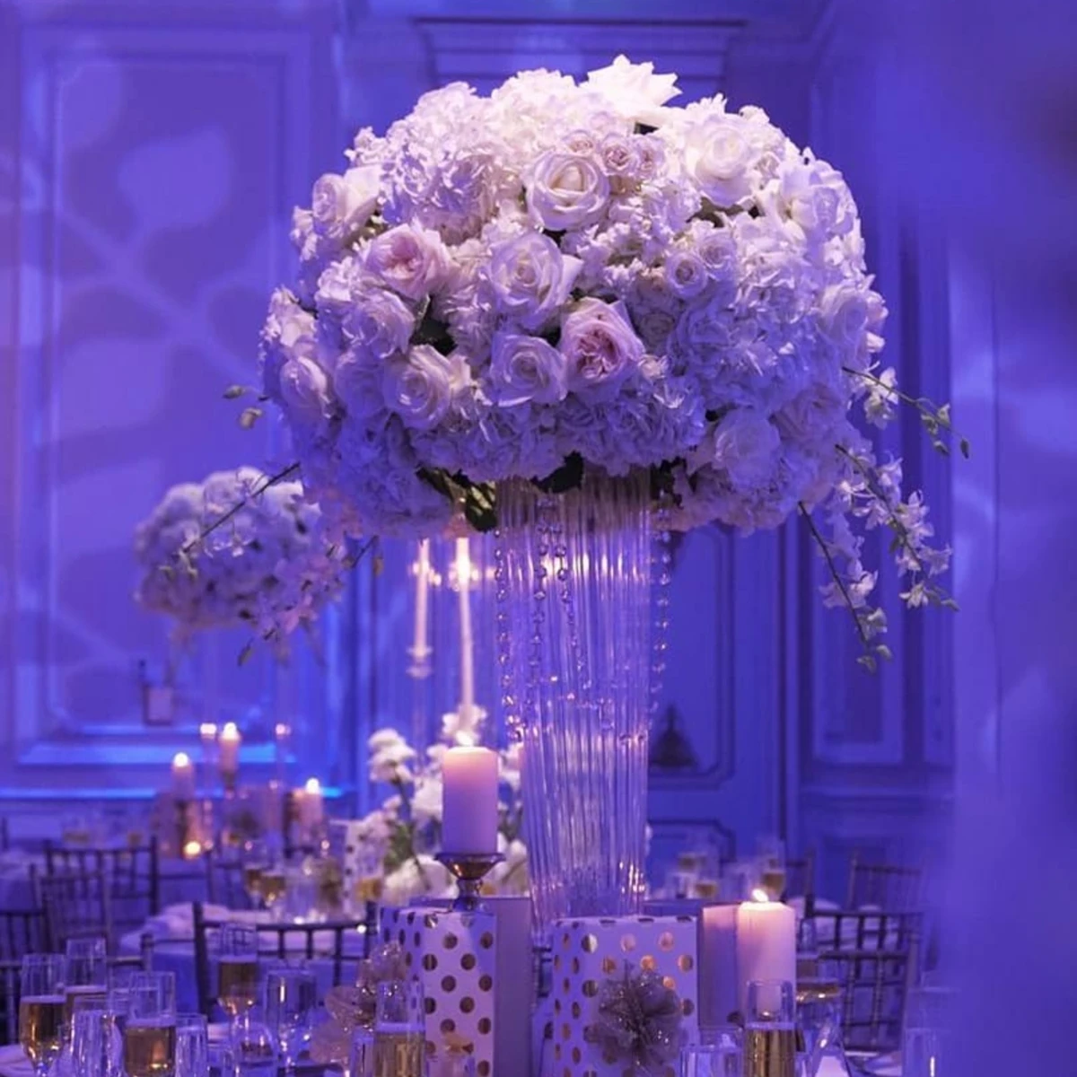 2pcs to10pcs)Wedding candelabra Centerpieces decoration Tall Pillar glass crystal Candelabra centerpiece for wedding table