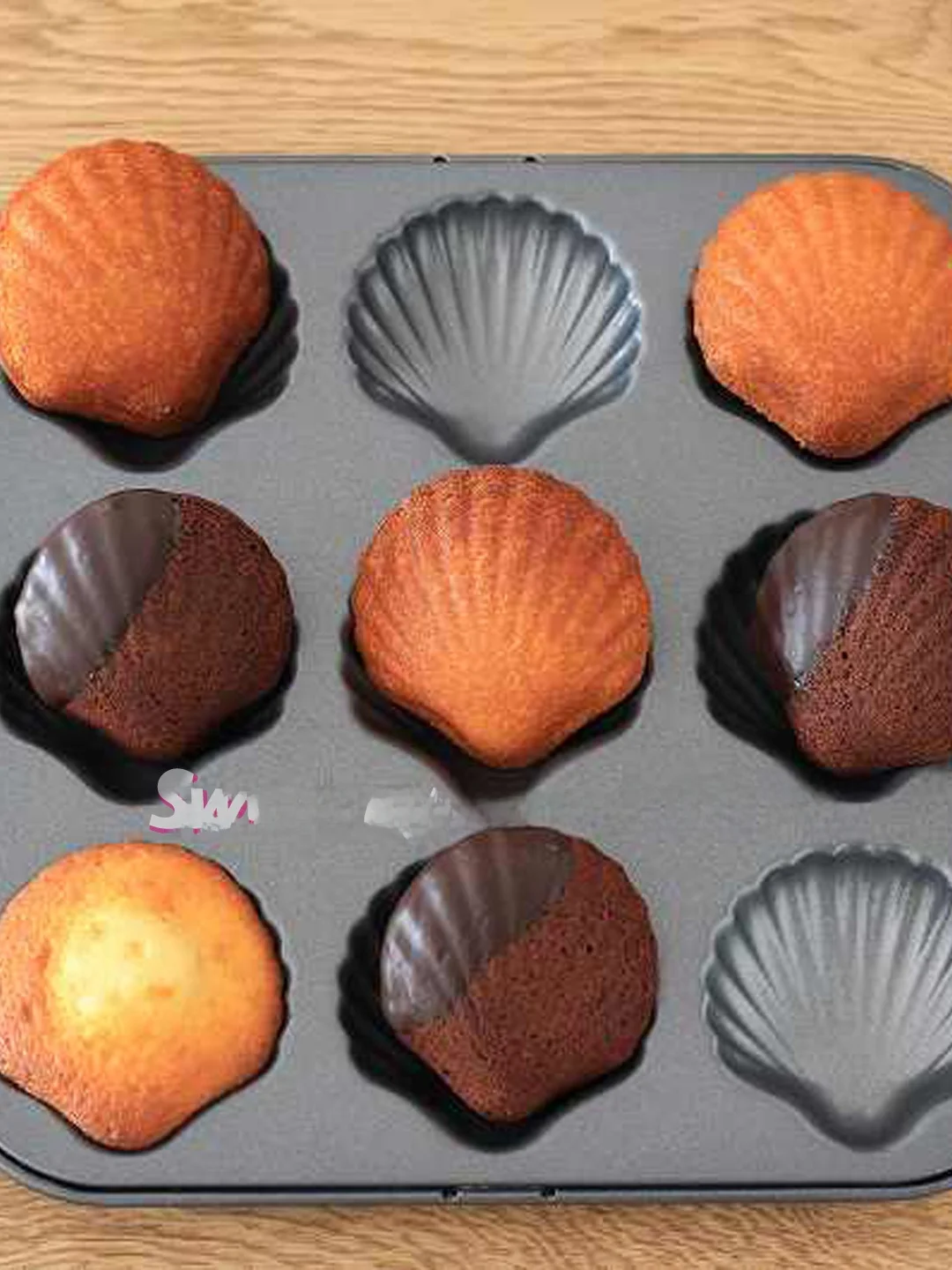 Cotta 9pcs  Baking Tray Bread Pastry Oven Baking Tools Carbon Steel Cake Mould Kitchen Cooking Utensils