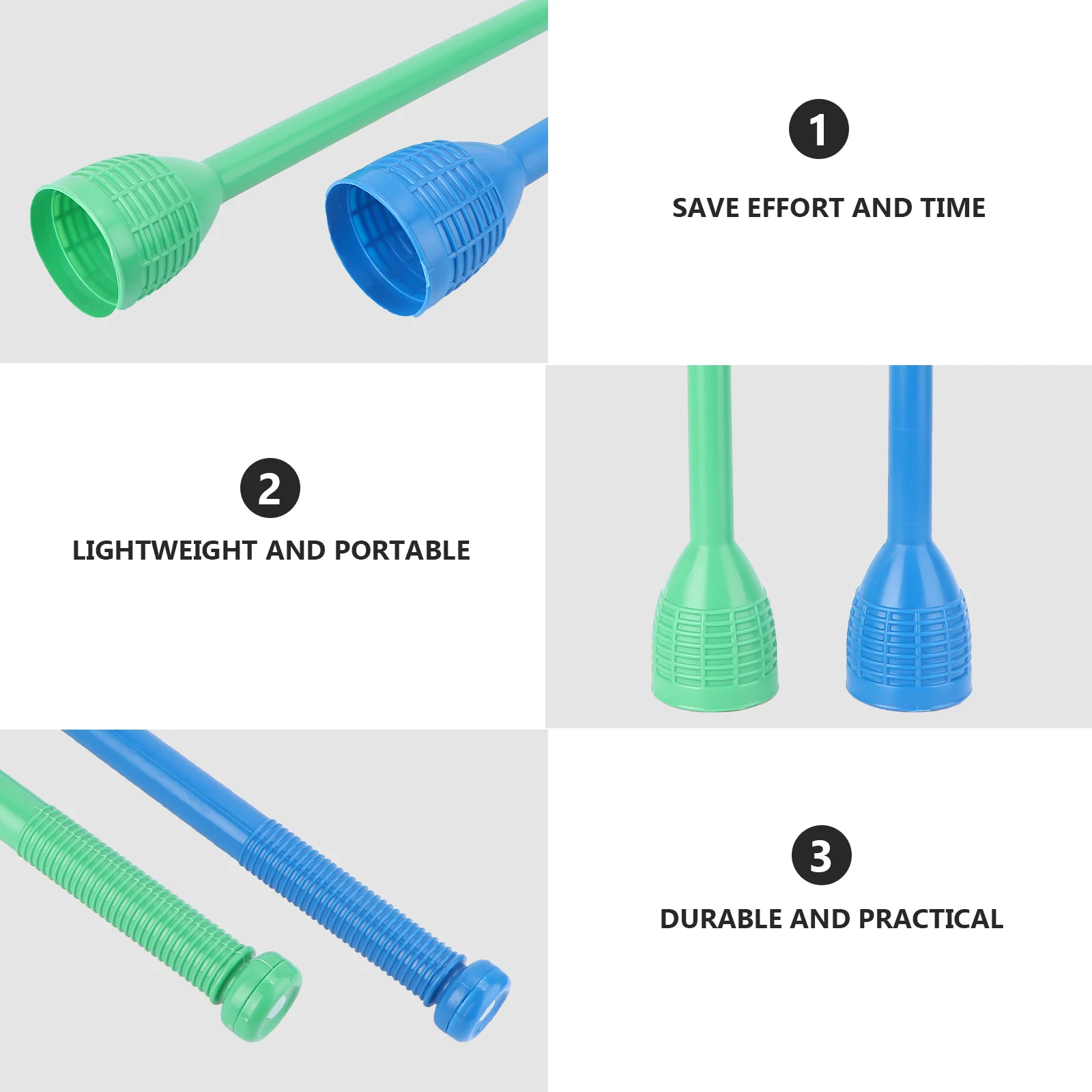 

2 Pcs Long Handle Snowball Stick Toddler Winter Toys Outdoor Plastic Thrower Maker