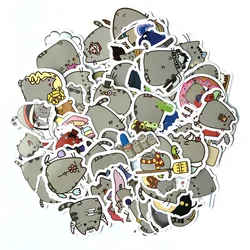 100pcs Pusheen Stickers Fat Cats Phones Cases Luggage Case Computer Refrigerator Graffiti Living Room Decoration Decals Gifts