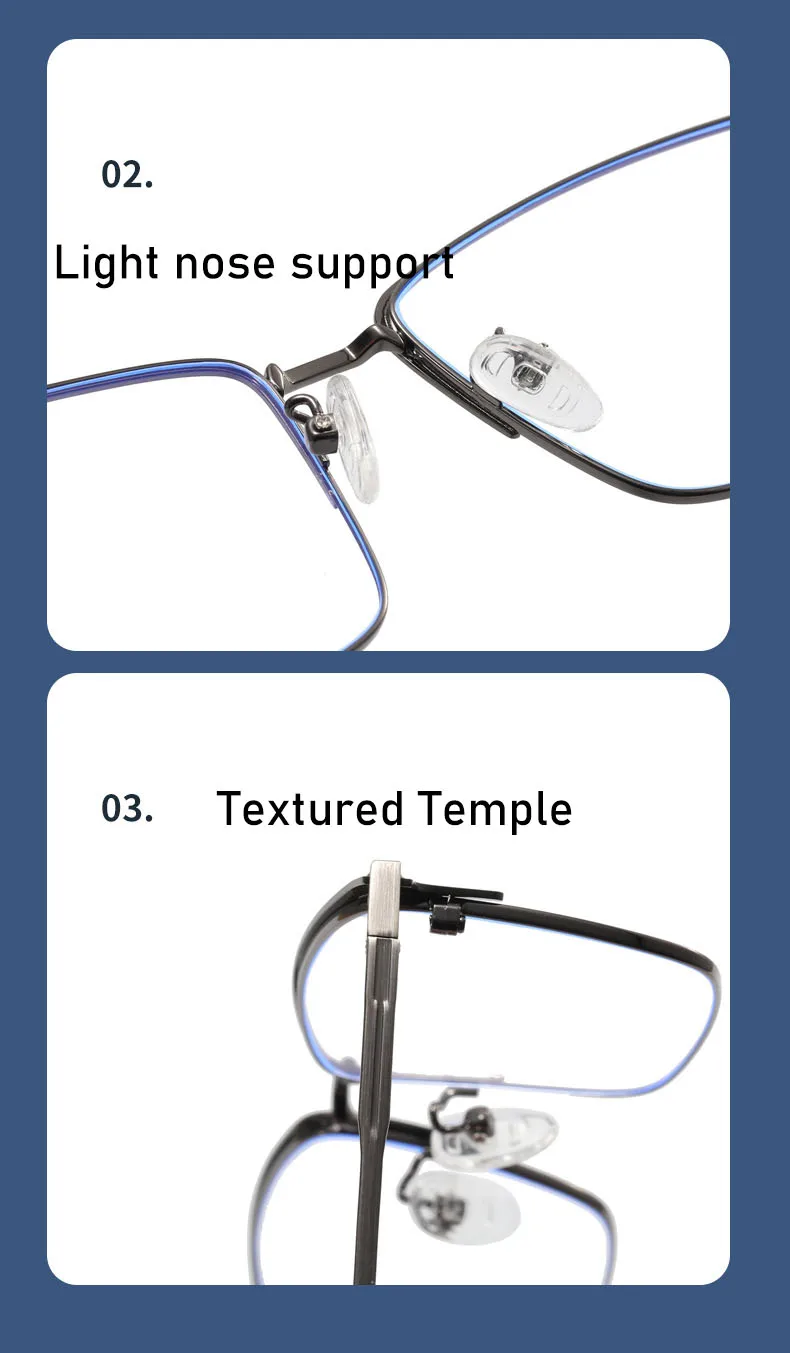 157mm Titan Legierung Anti Blau Licht Platz Lesebrille Männer Business Große Presbyopie Brille Klare Linse Rezept Brillen – Detail 21