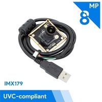 Arducam 8MP 1080P USB Camera Module with M12 Mount, 1/3.2″ CMOS IMX179 UVC USB2.0 Webcam Board with 3.3ft/1m Cable for Windows,