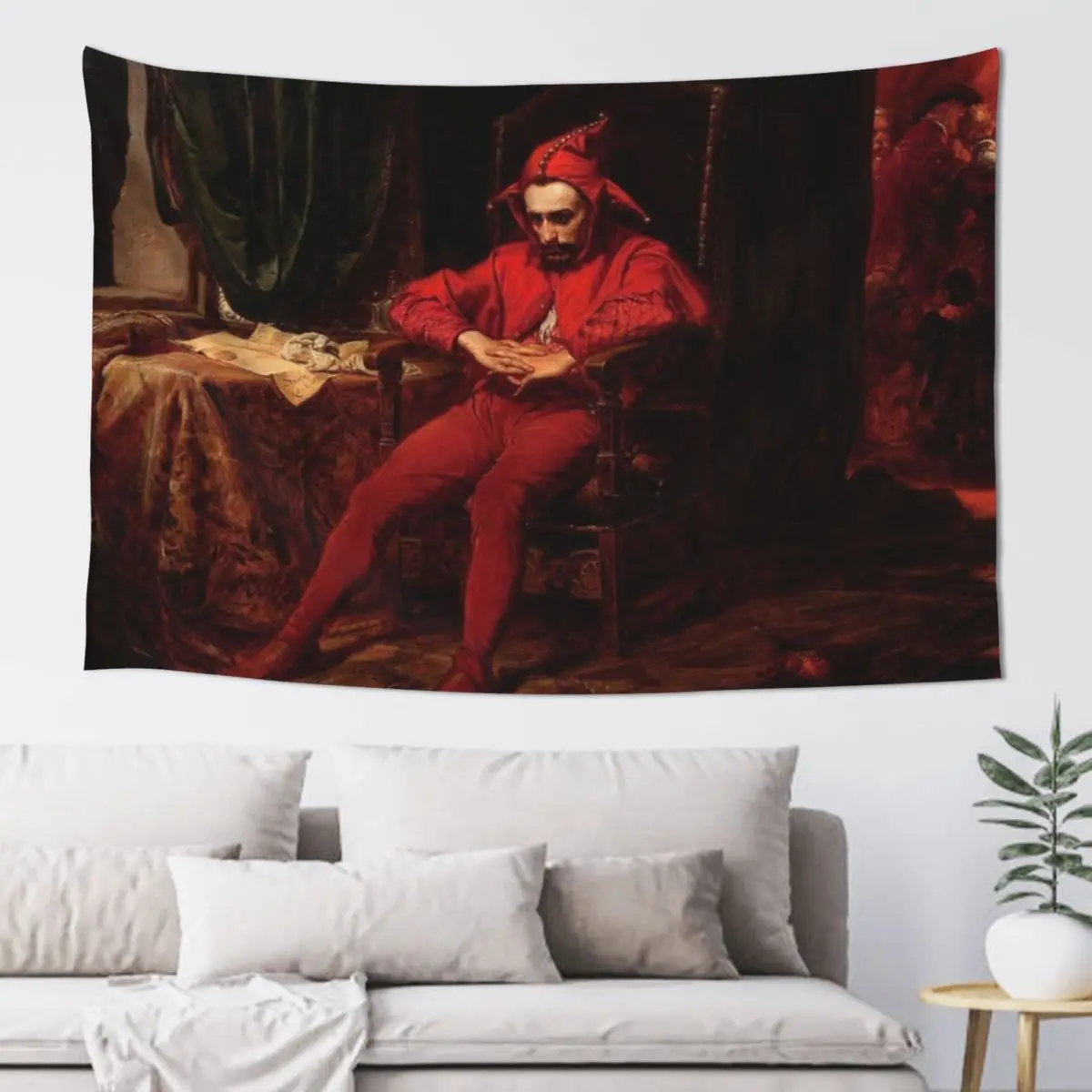 

Stańczyk (Sad Red Jester Clown), by Jan Matejko Tapestry Bedrooms Decorations Decor For Room Tapestry