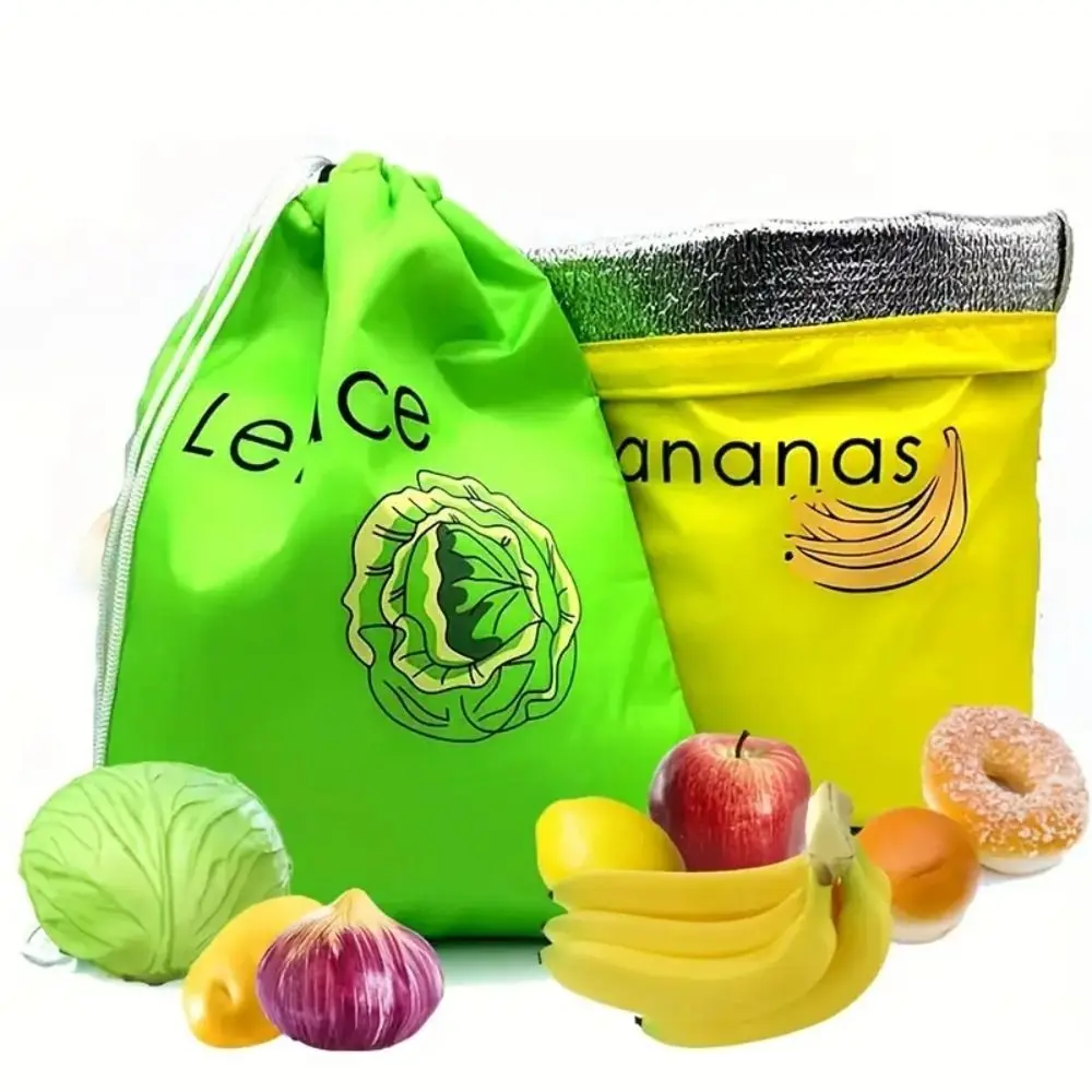 Drawstring Design Banana Bundle Pocket Preservation Bag Anti-shock Prevents Odor Vegetable Storage Bags Thermal Insulation