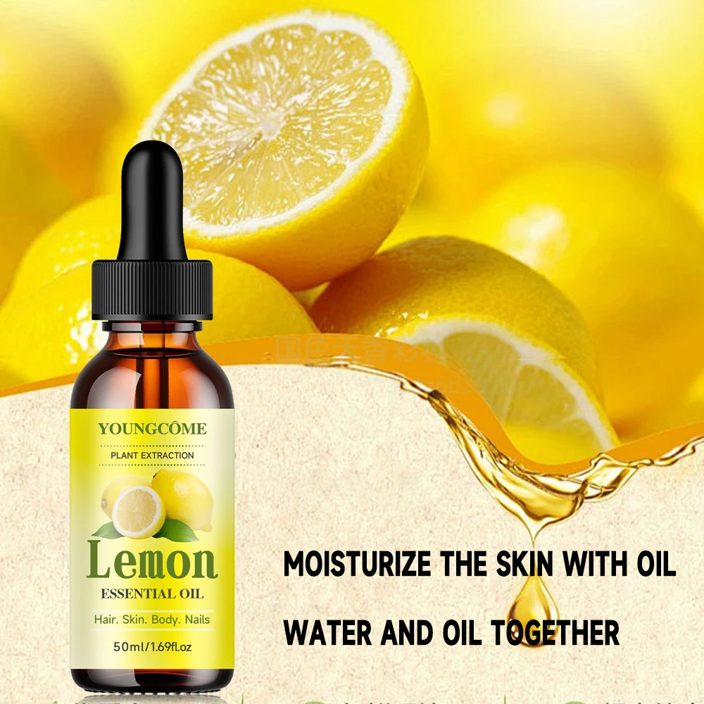 Natural lemon essential oil,hair moisturizer/skin moisture supplement, suitable for face, hair,Anti-wrinkle Face essential oil
