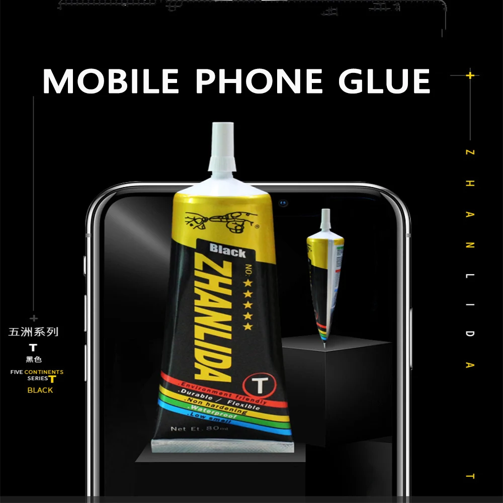 15ML 50ML 80ML Mobile Phone Glue Black Soft Repair Adehsive for Apple Phone Warping screen Leakage Frame Opening