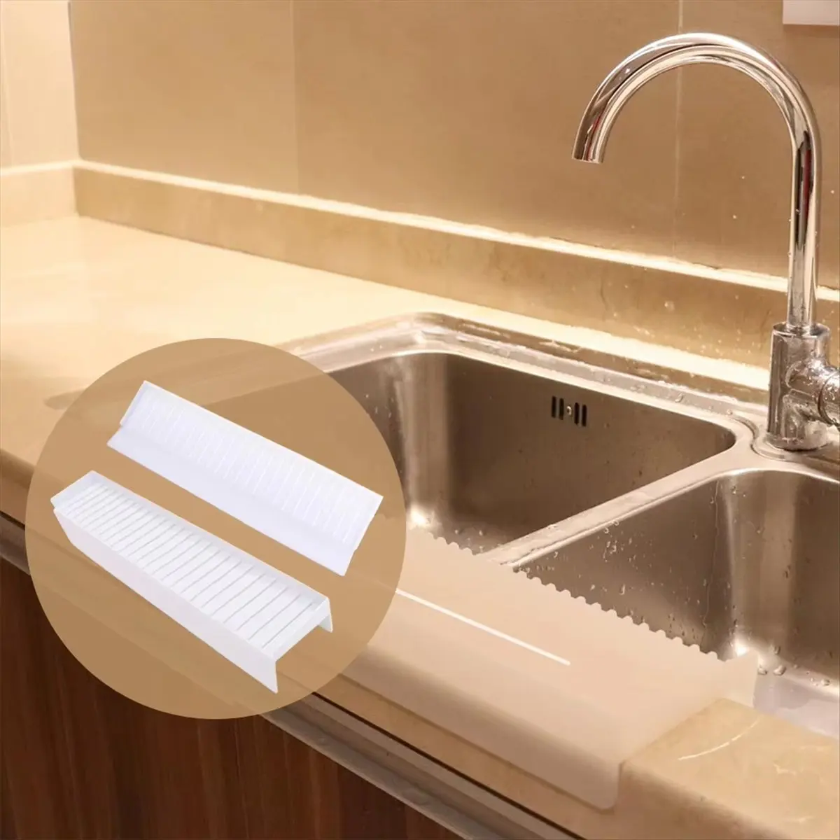 【~ New A88T】Sink Protector Silicone Sink Protector Anti Splash Sink Splash Guard Bathtub Sink Guard for Sink Quartz Granites