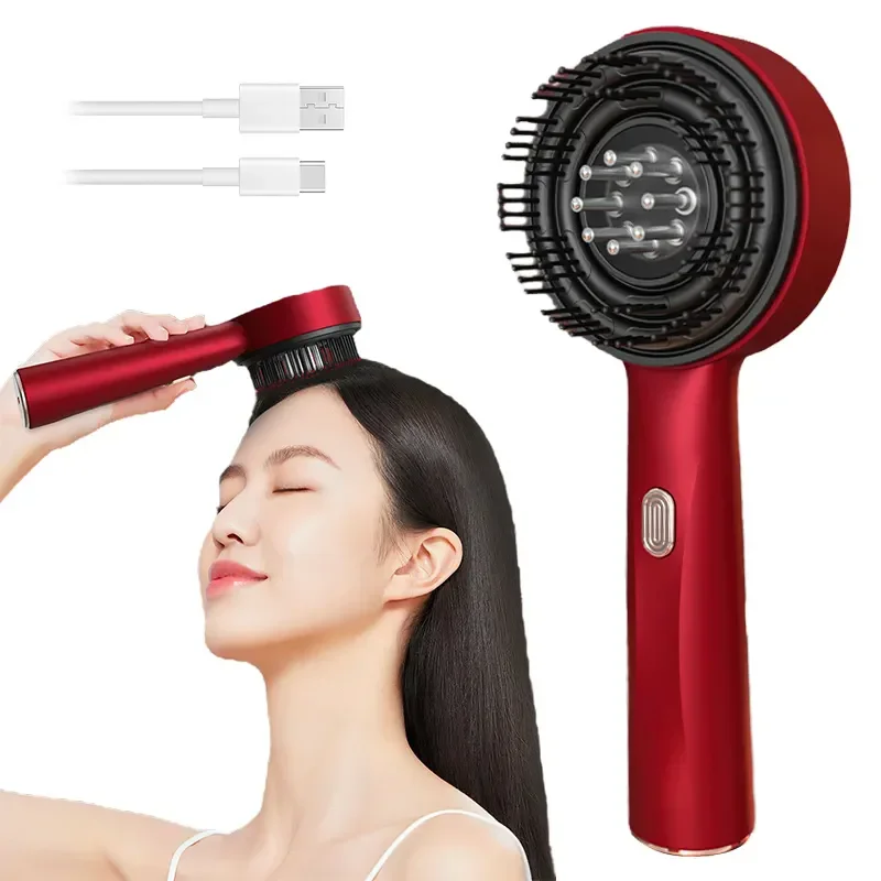 Electric Vibration Massage Comb Portable Hair Follicle Comb Scalp Oil Liquid Applicator Head Massager Hair Growth Anti Loss Care