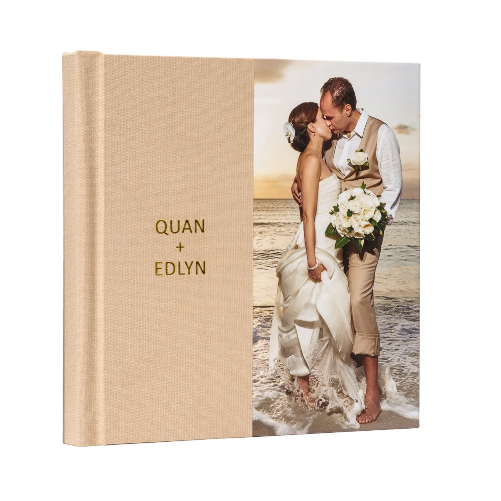 

Personalized Linen Album, Customized Wedding Album