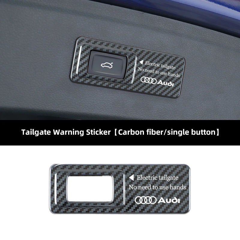 

Car Trunk Warning Sticker Electric Tailgate Lifting Button Cover For Audi Q5 Q4 A4 A6 A7 A5 A3 Q3 Q2 A1 A8 TT S1 S3 Q7 S4 S5 S6