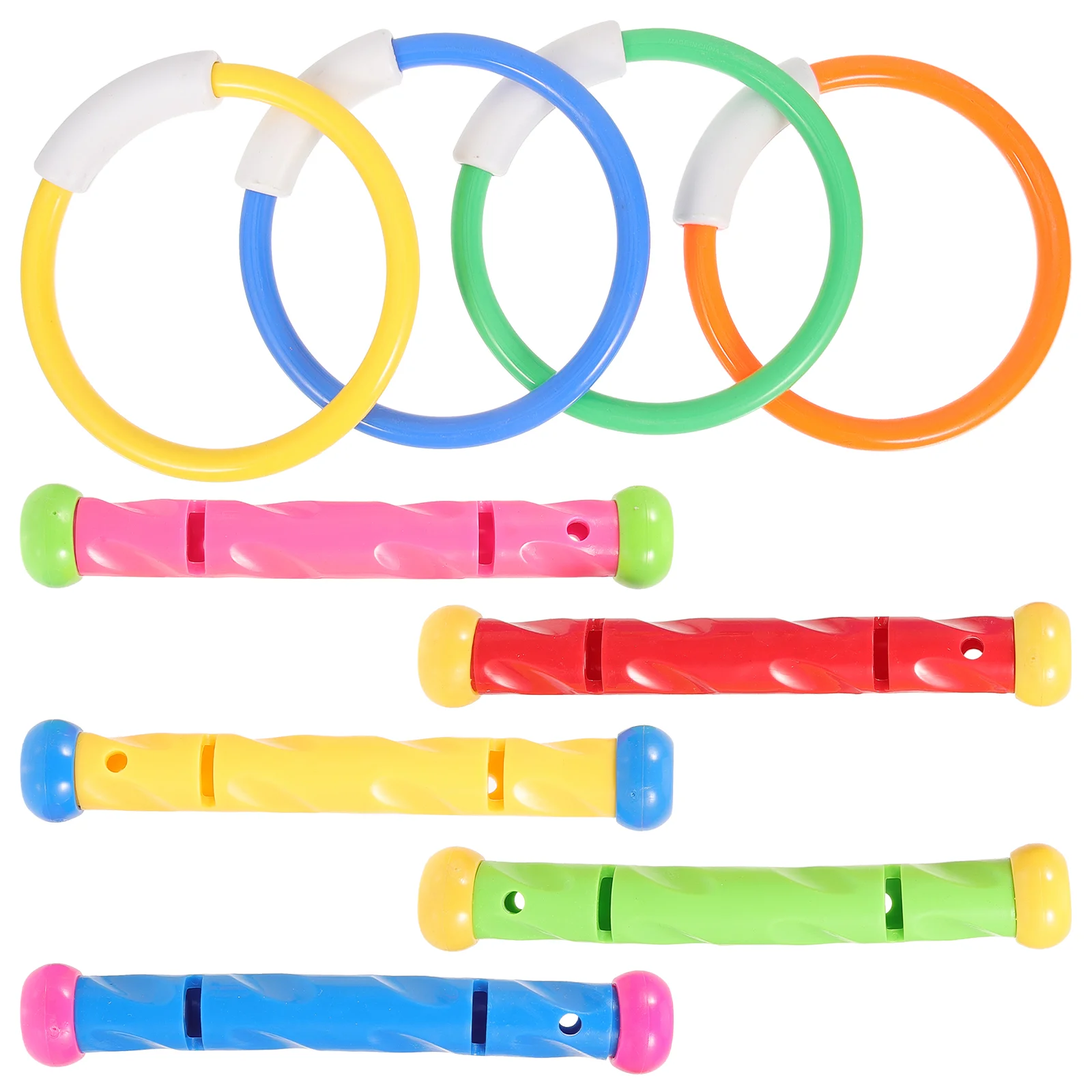 

9 Pcs Kids Toys Diving Play Set Swimming Ring Stick Music Dive Sticks for Pool Rings Ages 8-12 Child