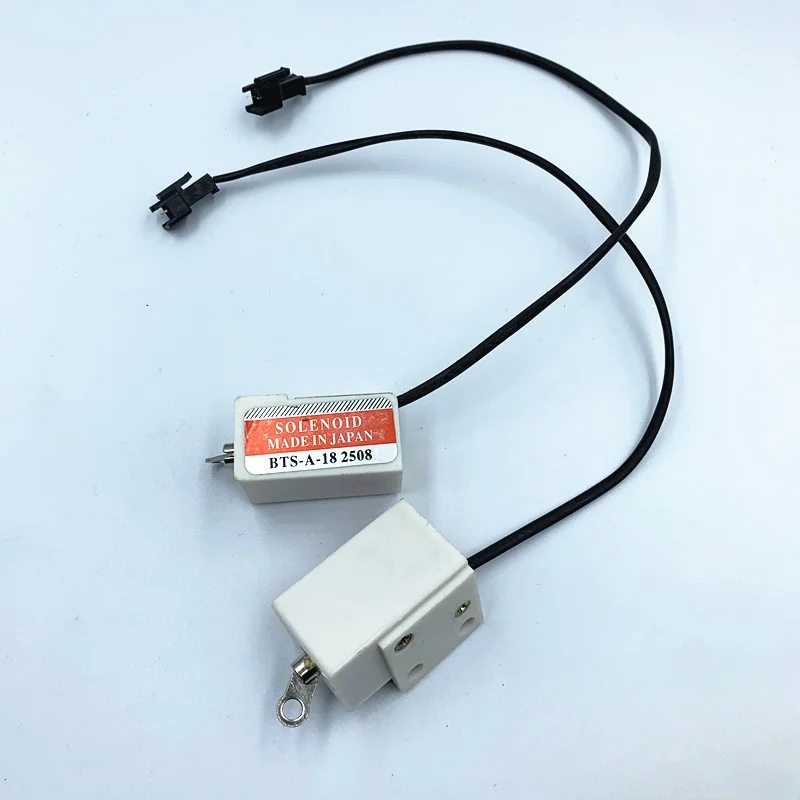 1PCS BTS-A-18 2508 Buckle Wire Electromagnet Small Plug Solenoid with Holders Computer Embroidery Machine Accessories