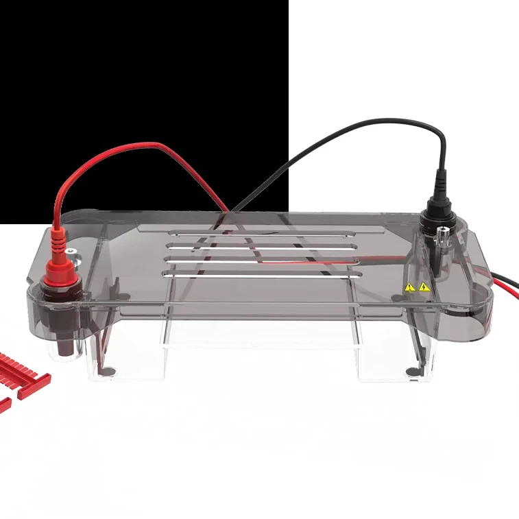 Multifunctional ABS horizontal electrophoresis cell for DNA isolation, identification, and preparation