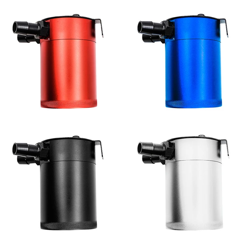 

Универсальный 300 мл масляный уловитель, компактный 2-портовый алюминиевый резервуар с перегородками, масляный бак, топливный бак, дышащий чайник с двумя отверстиями