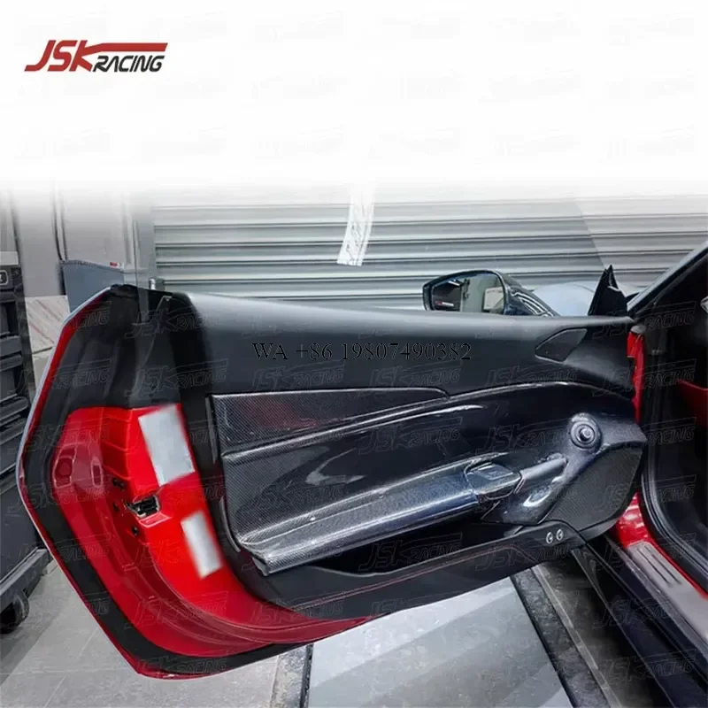 Wmwmnu Carbon Fiber Door Panel Trim for 488 GTB Spider 2015 2016 2017 2018 Interior Accessories Auto Parts Decoration