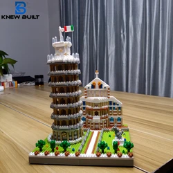 Famous Tower of Pisa Micro Mini Building Block Crafted Replica Leisure and Entertainment Toy Adult Construction Brick Decoration