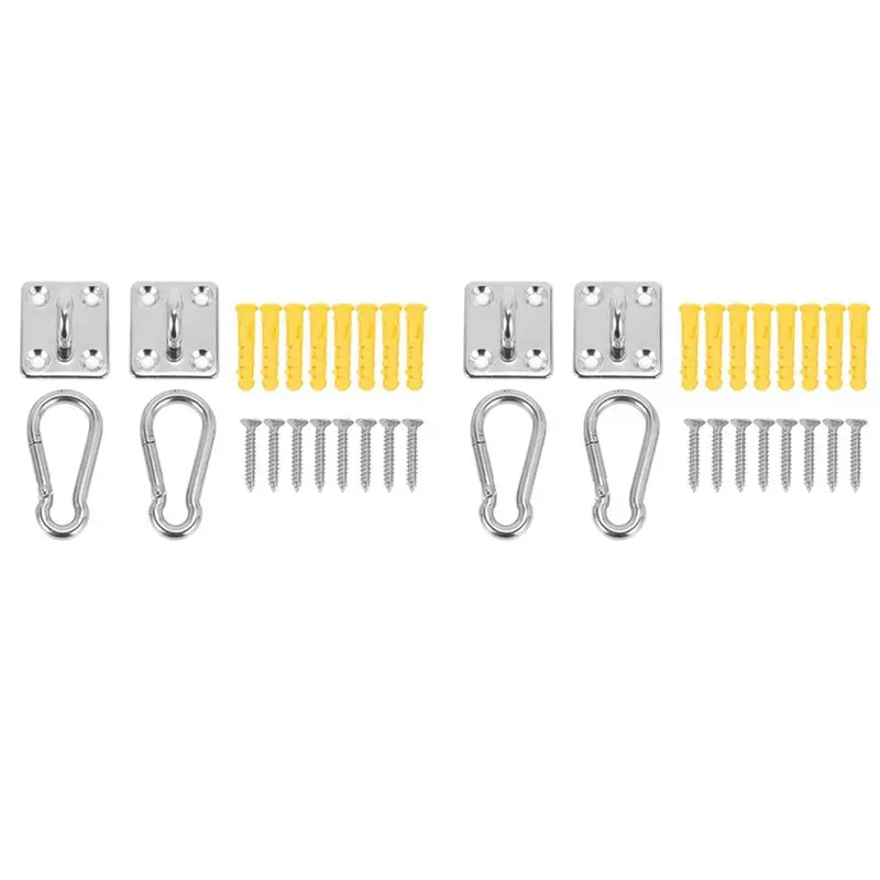 

16 комплектов U-образных крюков для подвесных потолков и стен, из нержавеющей стали, сверхмощные, многофункциональные, для гамаков