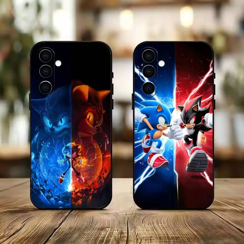 Sonic the Speedster  Phone Case Black Silicone Soft For Samsung A73,A72,A71,A70,A53,A52,A51