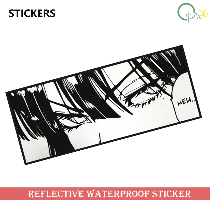 Jdm Cool And Anime Sharp Eye Sticker Car Sticker PVC Material Waterproof Reflective Effect Suitable For Sticking To Motorcycle