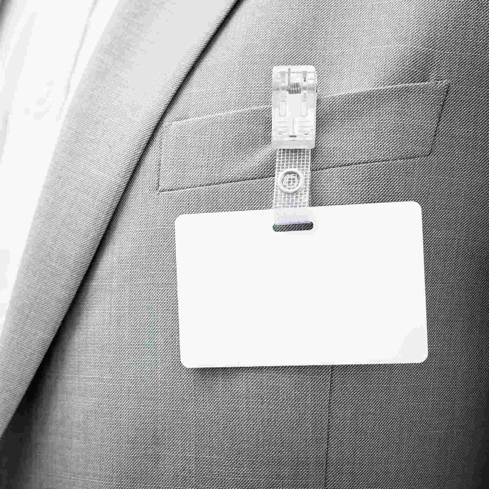 30 Pcs Self-adhesive Clip Wall Clips for Hanging Paper Flag Poster Hangings Id Badge Plastic Clear Spring