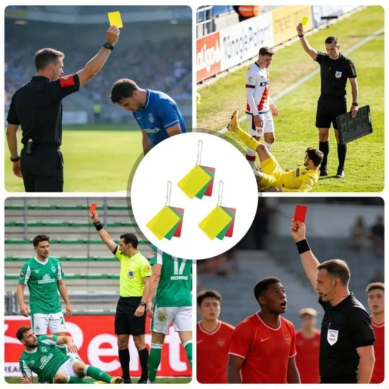 

3 комплекта штрафных карточек для футбольных рефери, аксессуары для судей для игроков-тренеров