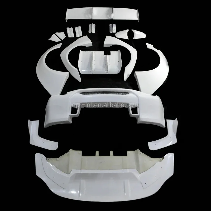 New for R35 GTR LB Style Full Body Kit Fiberglass Unpainted Surface Windshields Car Part Retrofit Upgrade