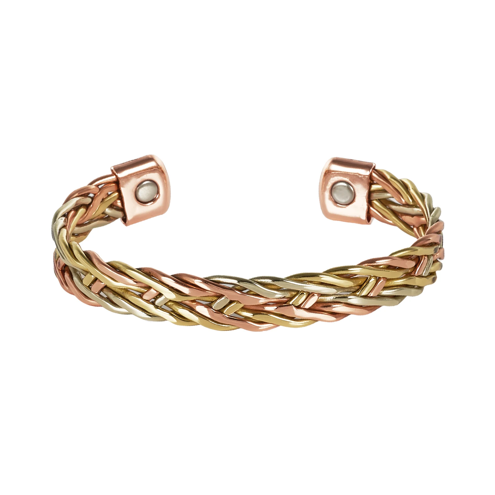 Vinterly Armbänder aus reinem Kupfer, gedreht, handgefertigt, geflochten, 12 mm, verstellbare Armreifen, Gesundheitsenergie, Hochmagnet-Schmuck, größenverstellbare Manschette