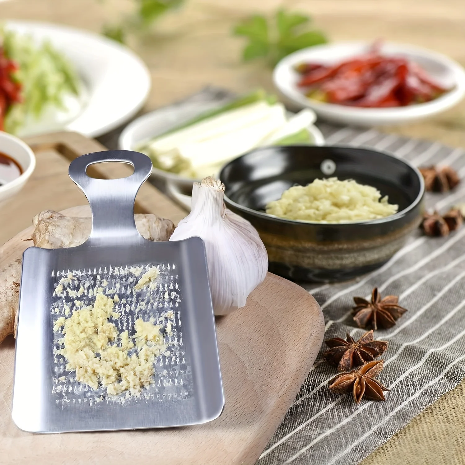 1pc Ginger Grater, Stainless Steel Masher, Ginger Grinder, Food Grater, Mini Grater For Garlic Fruit Root Vegetables