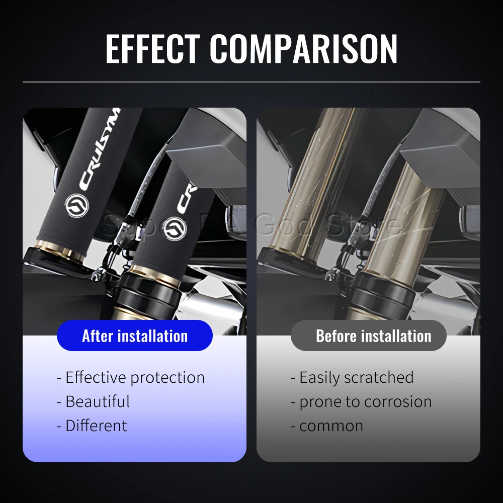 RAIMTO Voor CRUiSYM 125i 250i 300i 300/250/125/150X 2020-2024 Voor Achter Hoge kwaliteit Motorfiets Schokdemper Dust Protector