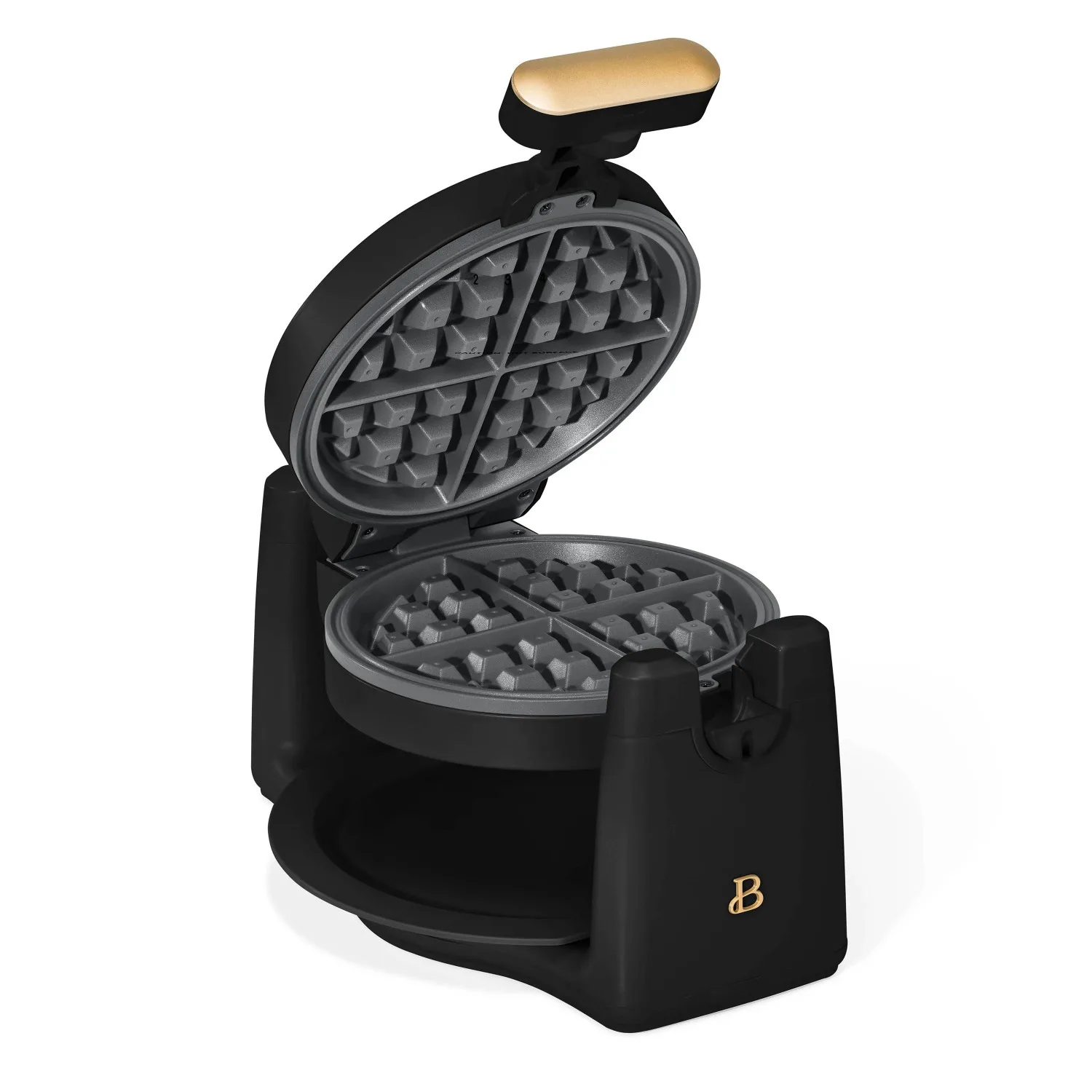 

Rotating Belgian Waffle Maker,Waffle Tool Set Bakeware,Black Sesame