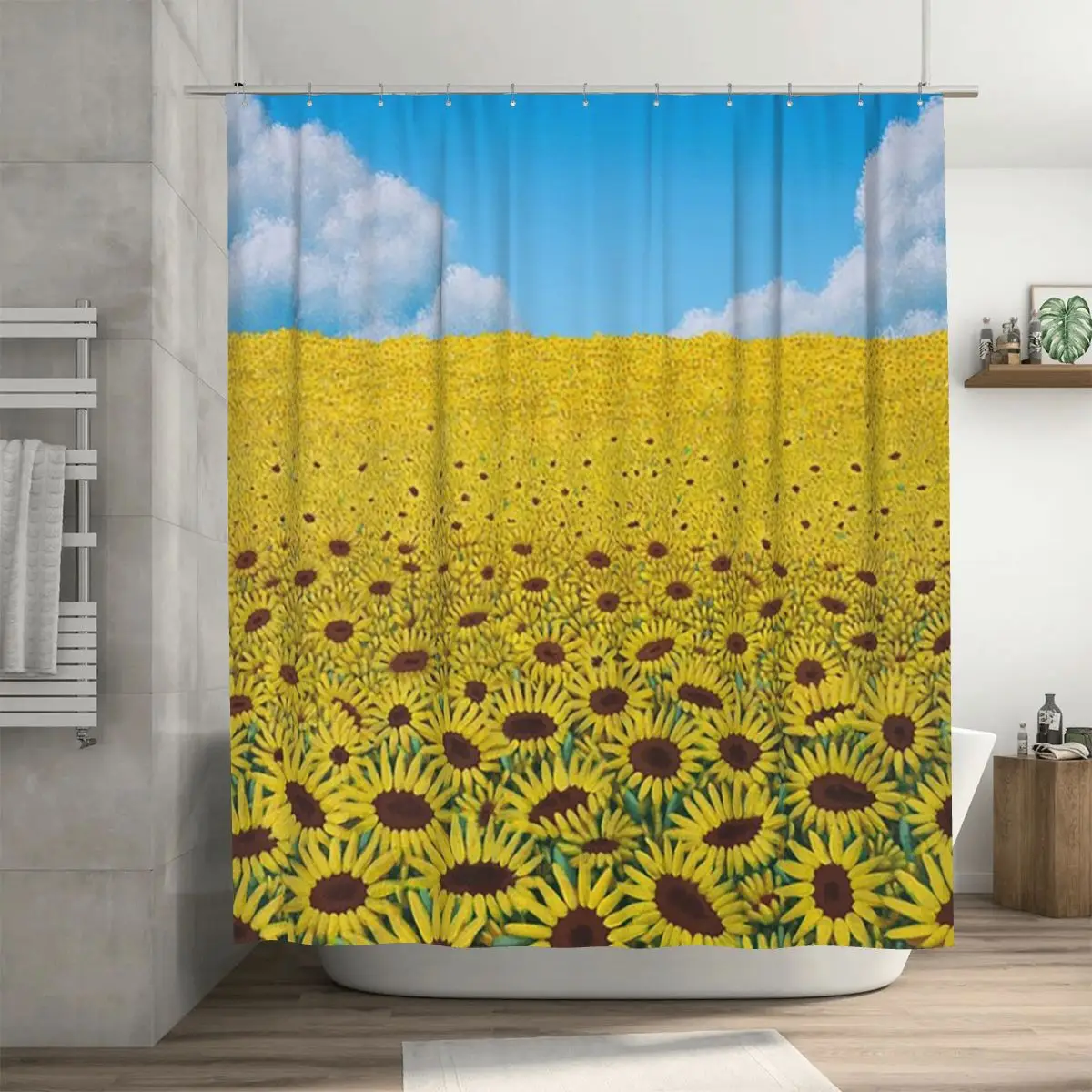 

Занавеска для душа Illusions, полиэстеровая, водонепроницаемая, для ванной комнаты, с крючками