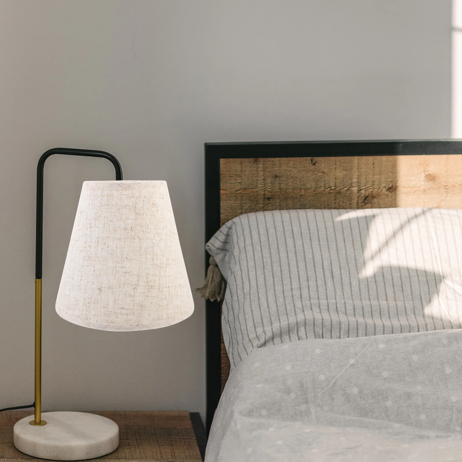 مشبك بديل لظل الضوء الأنيق على تصميم غرفة النوم والمكتب المنزلي، خيار الإضاءة الناعمة المنتشرة، غطاء المصباح المنزلي #4