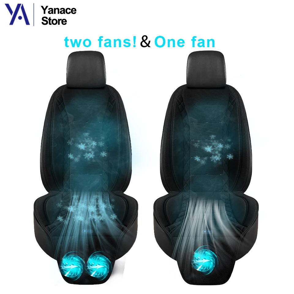 General Car Ventilated Seat Cushion Summer Cooling Seat USB Charging Breathable With Fan Three Speed Wind Speed Adjustment