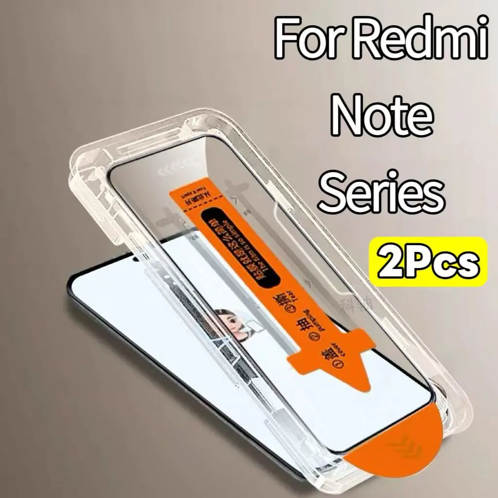 

2-Pack 9H HD Bubble-Free & Dust-Free Tempered Glass Screen Protector for Redmi Note Series
