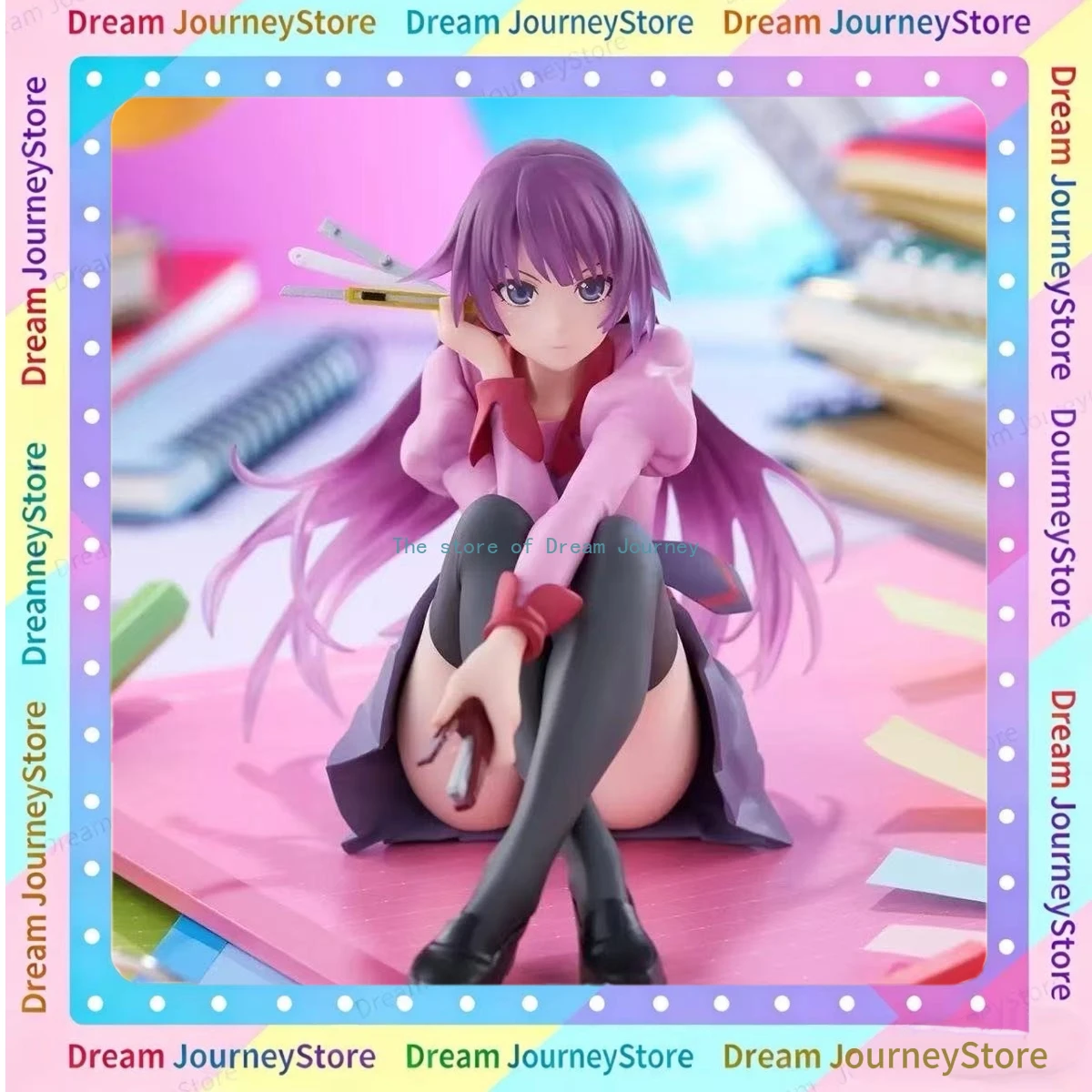 

In stock Original TAITO Story Series Senjougahara Black Instrument 13cm Scenery Figure Ornament Gift Collection