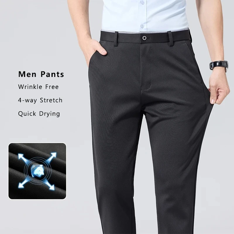 Lightweight Stretch Golf Pants Men Summer Autumn Casual Business Work Pants Men's Cool Breathable Quick Dry Workwear Trousers